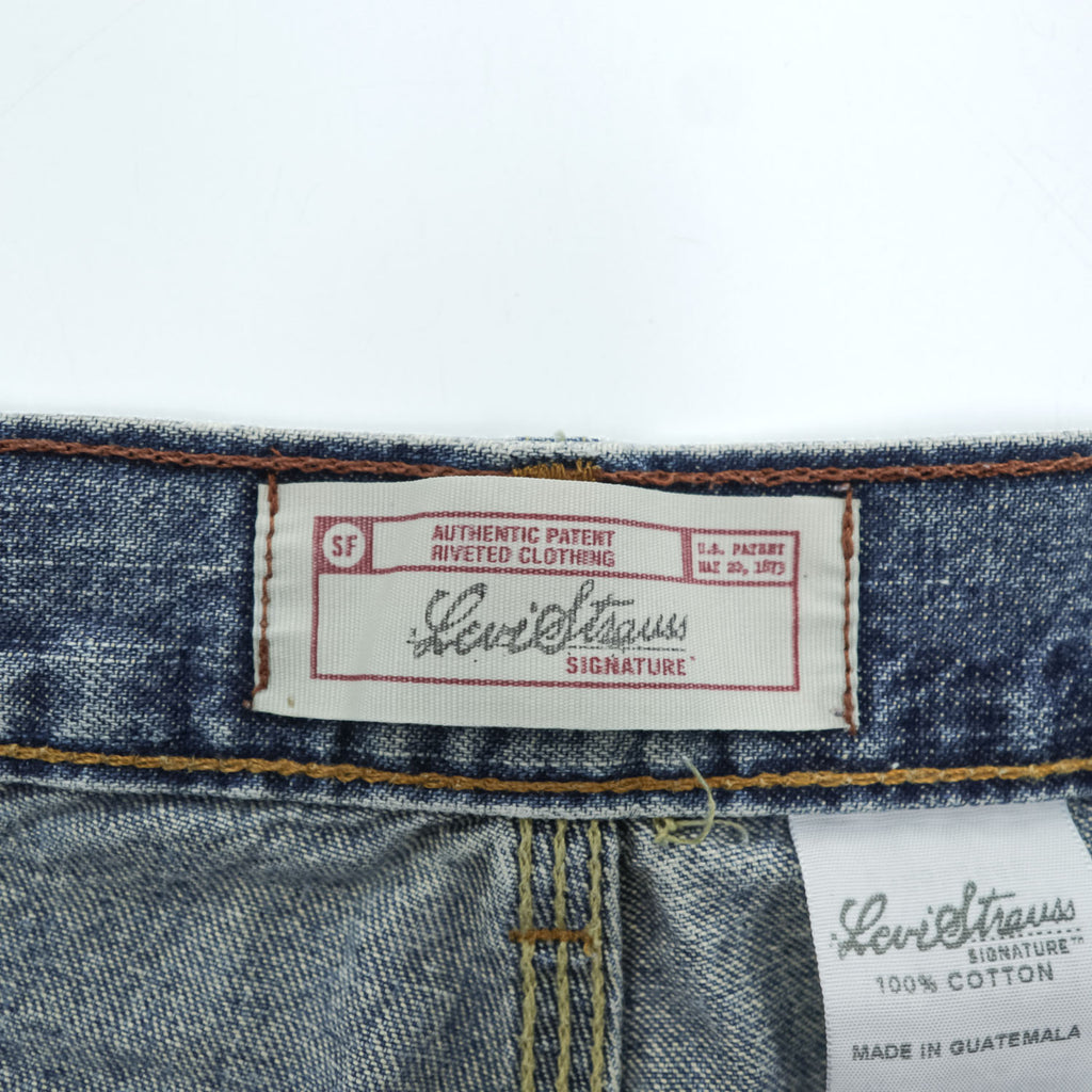Levi Strauss Signature W34 Acid Wash Denim Cargo Shorts