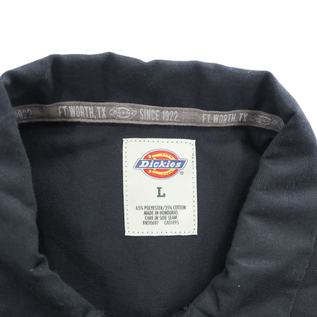 Dickies 半袖 ワークシャツ L ブラック グレー ボックスシルエット ダブルポケット WS508BKCH