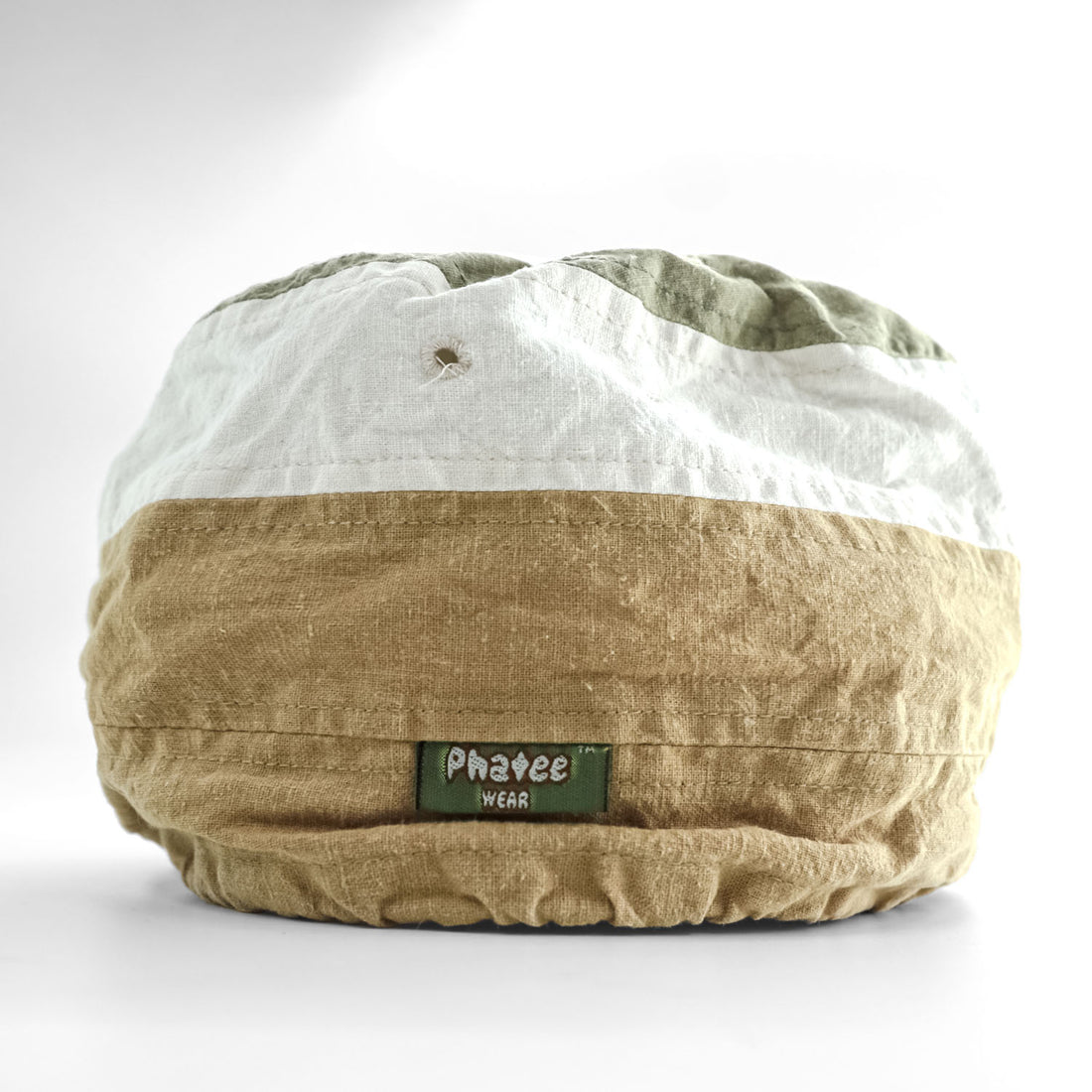 Phatee Wear NEW TAM Colorblock Tam Cap Beige Olive White Drawcord Japan Hat