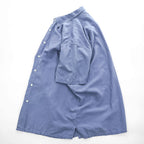 NAUTICA シルクコットン 半袖シャツ XL ブルー ワンポイント EASY CARE SILK BLEND