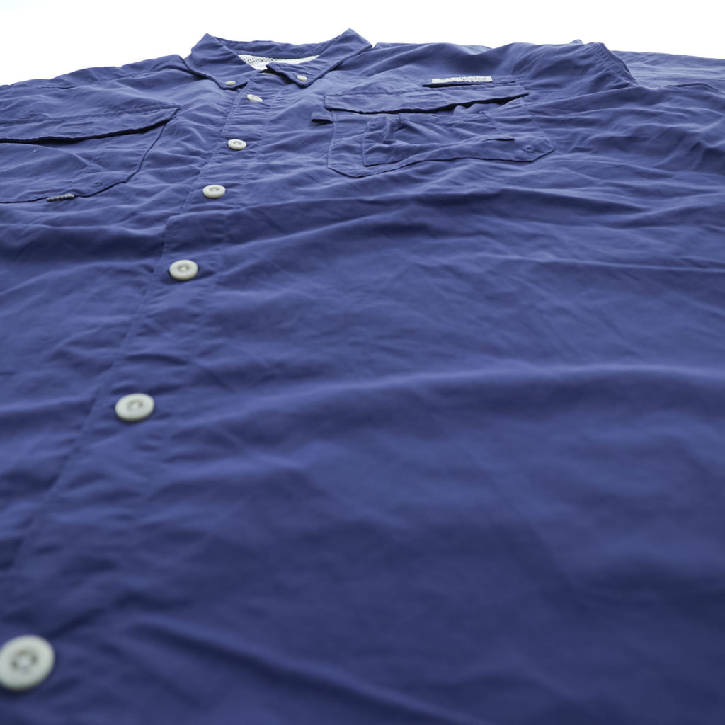 Columbia PFG 半袖 フィッシングシャツ OMNI-SHADE XL ネイビー メッシュ ビッグサイズ ボタンダウン XM7150
