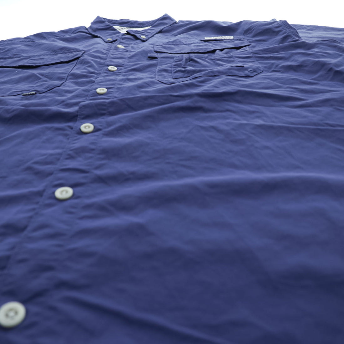 Columbia PFG 半袖 フィッシングシャツ OMNI-SHADE XL ネイビー メッシュ ビッグサイズ ボタンダウン XM7150
