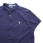 Polo by Ralph Lauren ピマコットン ストレッチメッシュ 半袖ポロシャツ ネイビー XL ポニー刺繍