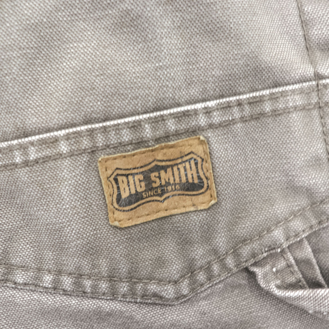 BIG SMITH ダック地 ペインターショーツ ショートパンツ ハーフパンツ L グレー キャンバス