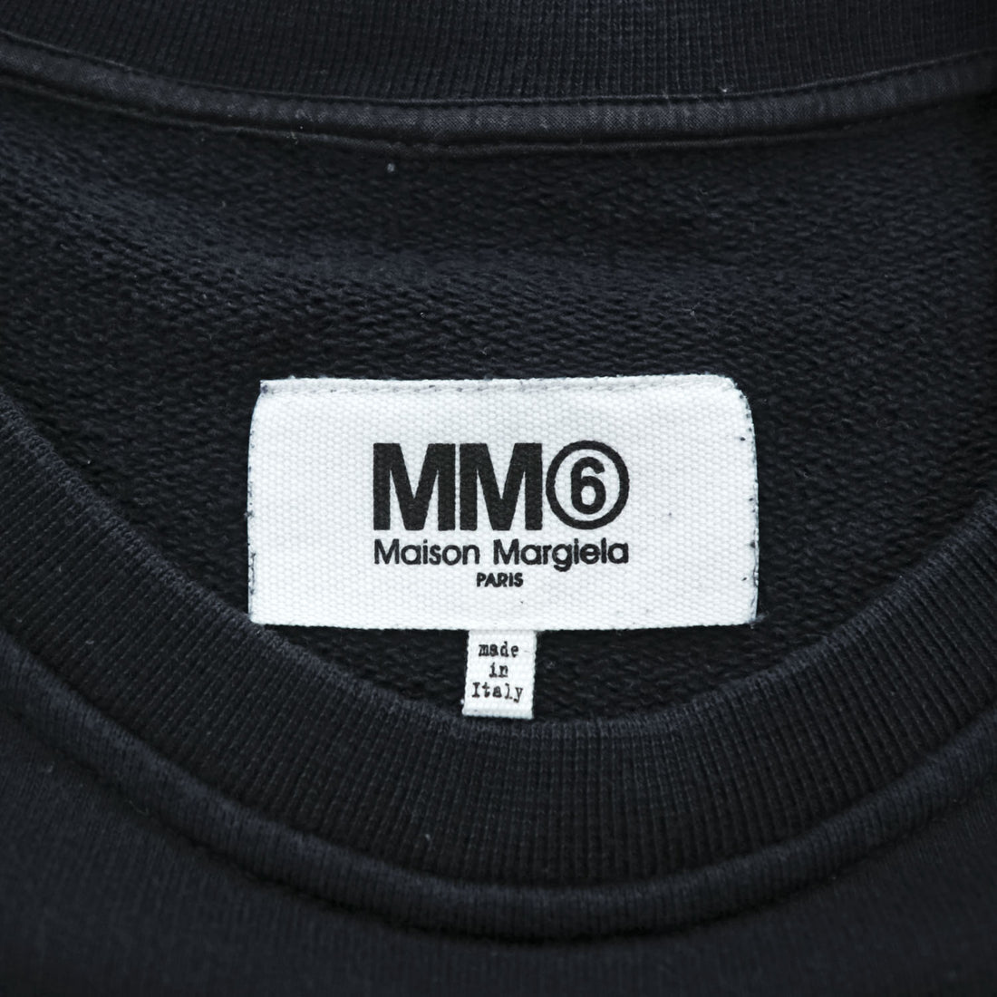MM6 Maison Margiela カットオフ 半袖 スウェット ワンピース M ブラック イタリア製 S52CT0233