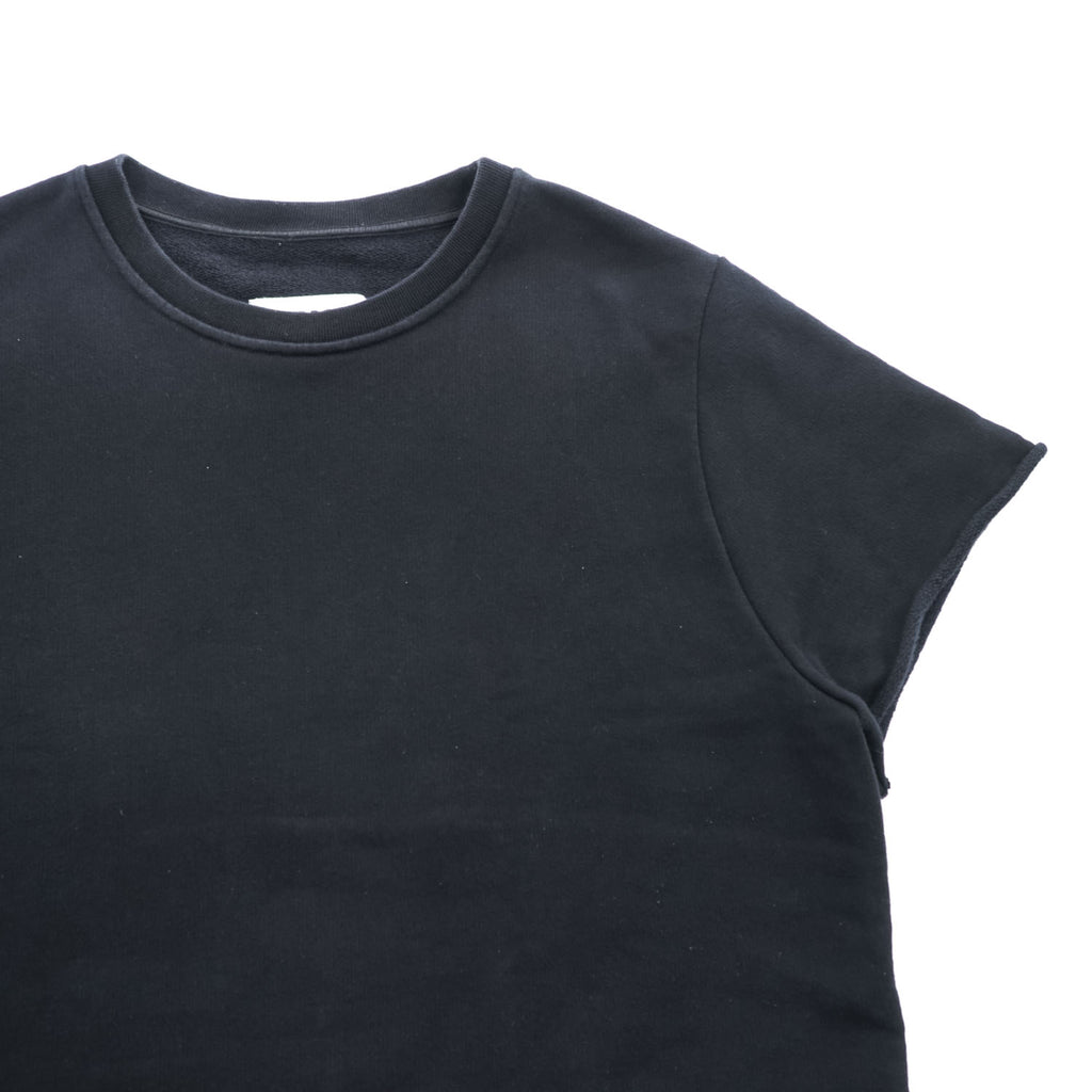 MM6 Maison Margiela カットオフ 半袖 スウェット ワンピース M ブラック イタリア製 S52CT0233