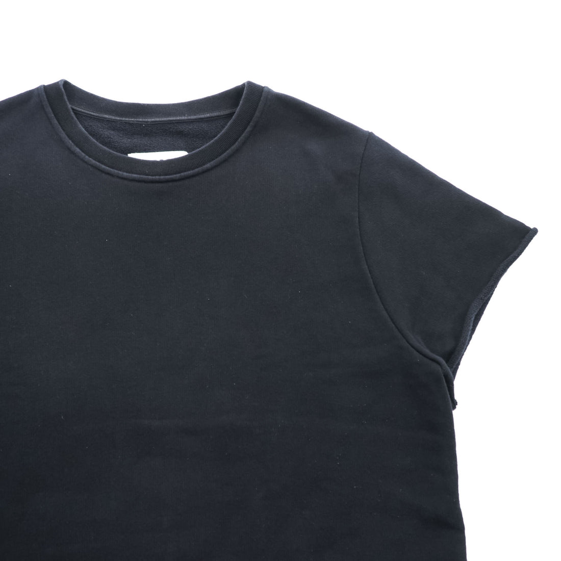 MM6 Maison Margiela カットオフ 半袖 スウェット ワンピース M ブラック イタリア製 S52CT0233