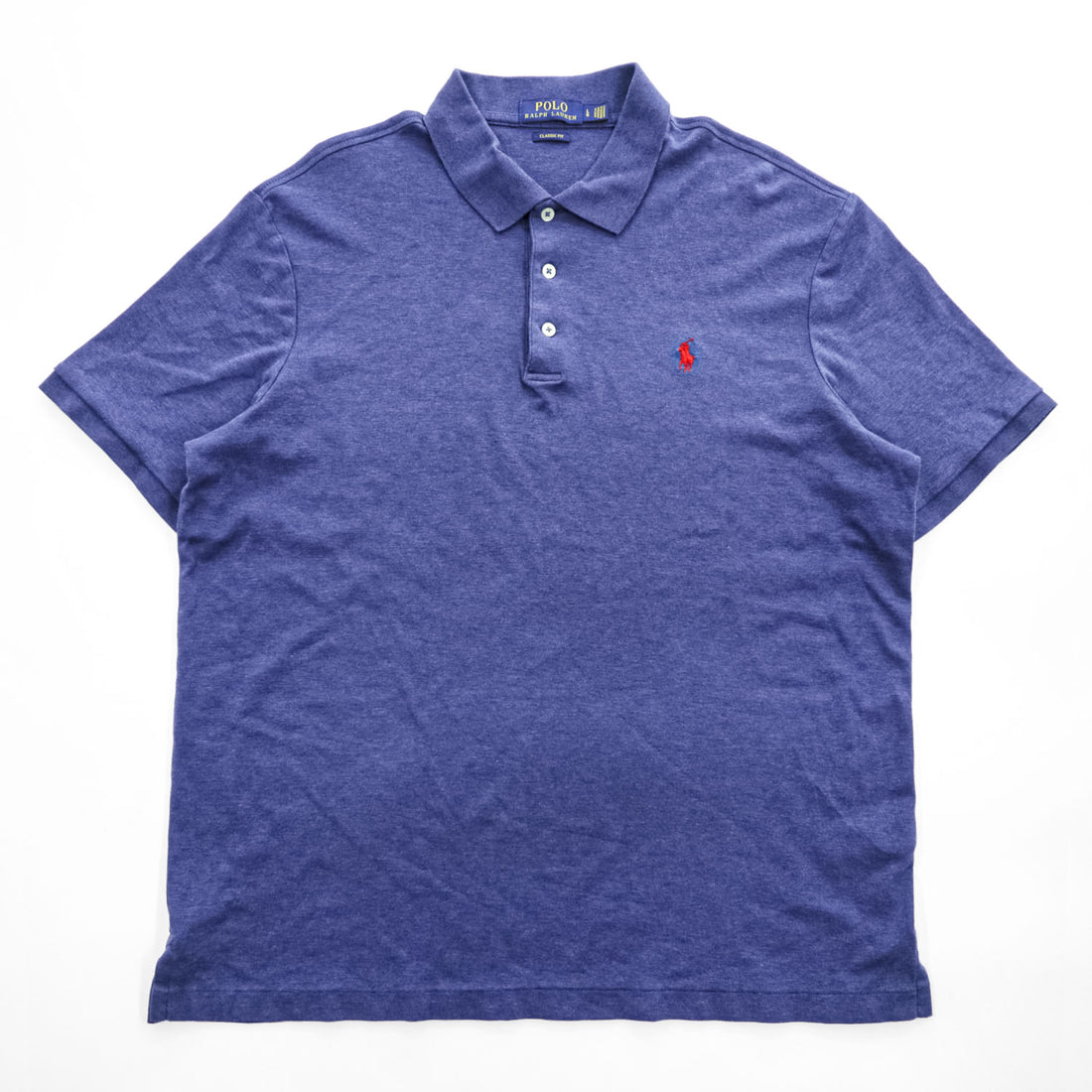 POLO RALPH LAUREN クラシックフィット 半袖 ポロシャツ L ブルー ポニー刺繍