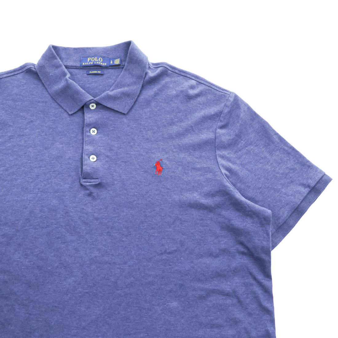 POLO RALPH LAUREN クラシックフィット 半袖 ポロシャツ L ブルー ポニー刺繍