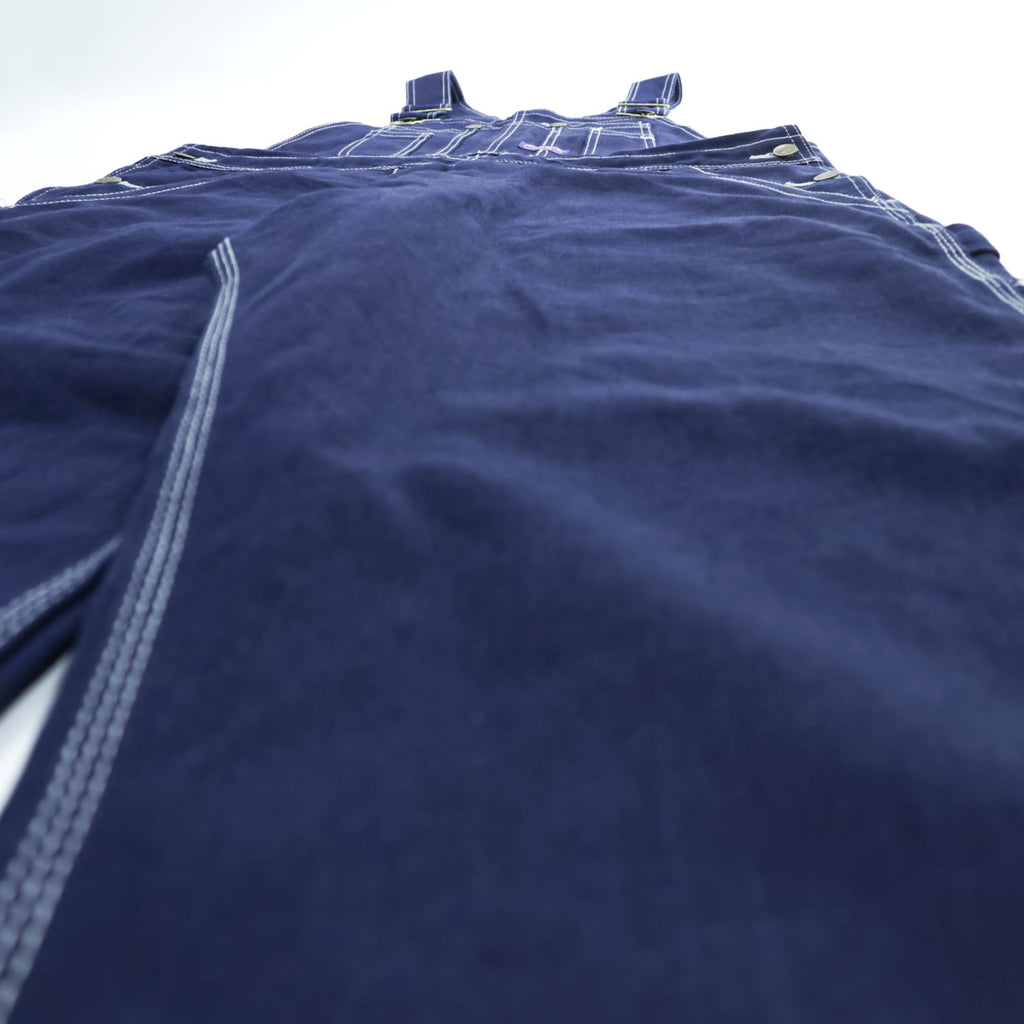 BIG SMITH Cotton Carpenter Bib Overalls W36 L30 Navy Contrast Stitch