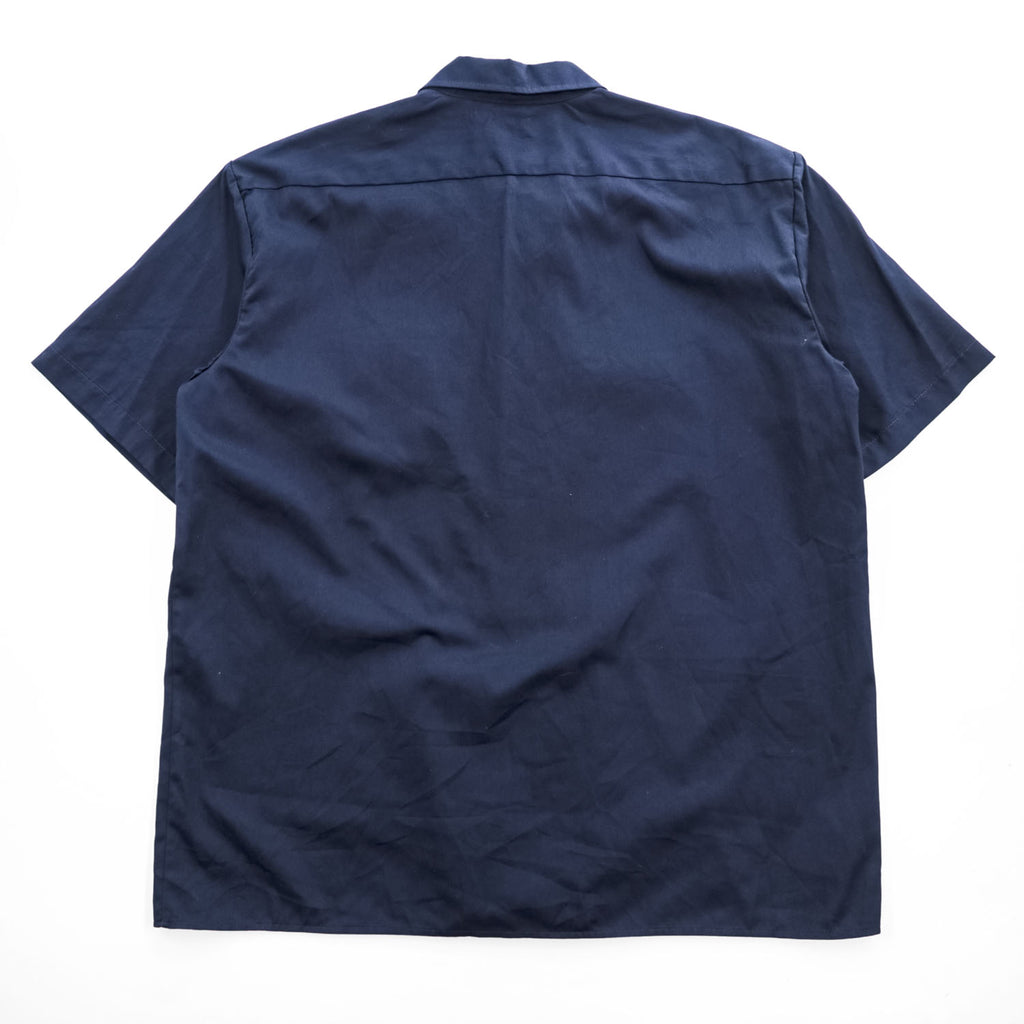 Dickies 半袖ワークシャツ XL ネイビー ボックスシルエット ダブルポケット 1574DN