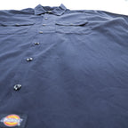 Dickies 半袖ワークシャツ XL ネイビー ボックスシルエット ダブルポケット 1574DN