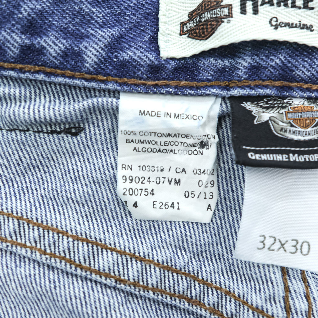 Harley-Davidson Genuine MotorClothes Men's Straight Leg Blue Jeans 32x30 Made in Mexico 99024-07VM