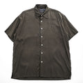 NAUTICA シルクコットン 半袖シャツ XL ブラウン ビッグサイズ EASY CARE SILK BLEND