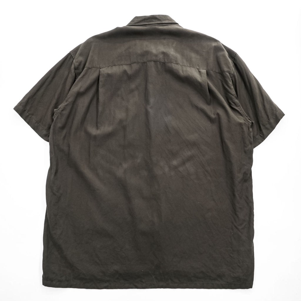 NAUTICA シルクコットン 半袖シャツ XL ブラウン ビッグサイズ EASY CARE SILK BLEND
