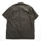 NAUTICA シルクコットン 半袖シャツ XL ブラウン ビッグサイズ EASY CARE SILK BLEND
