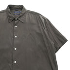 NAUTICA シルクコットン 半袖シャツ XL ブラウン ビッグサイズ EASY CARE SILK BLEND