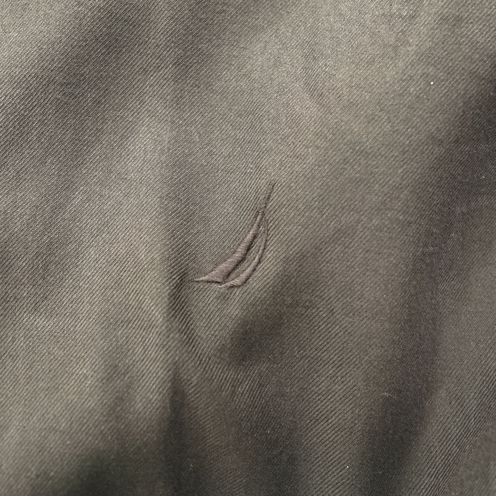 NAUTICA シルクコットン 半袖シャツ XL ブラウン ビッグサイズ EASY CARE SILK BLEND