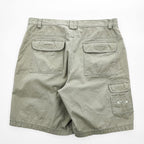 Eddie Bauer Men's Cotton Cargo Shorts Khaki Gray Size 35