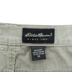 Eddie Bauer Men's Cotton Cargo Shorts Khaki Gray Size 35