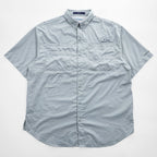 Columbia PFG 半袖 フィッシングシャツ TAMIAMI OMNI-SHADE L グレー ボタンダウン FM7266