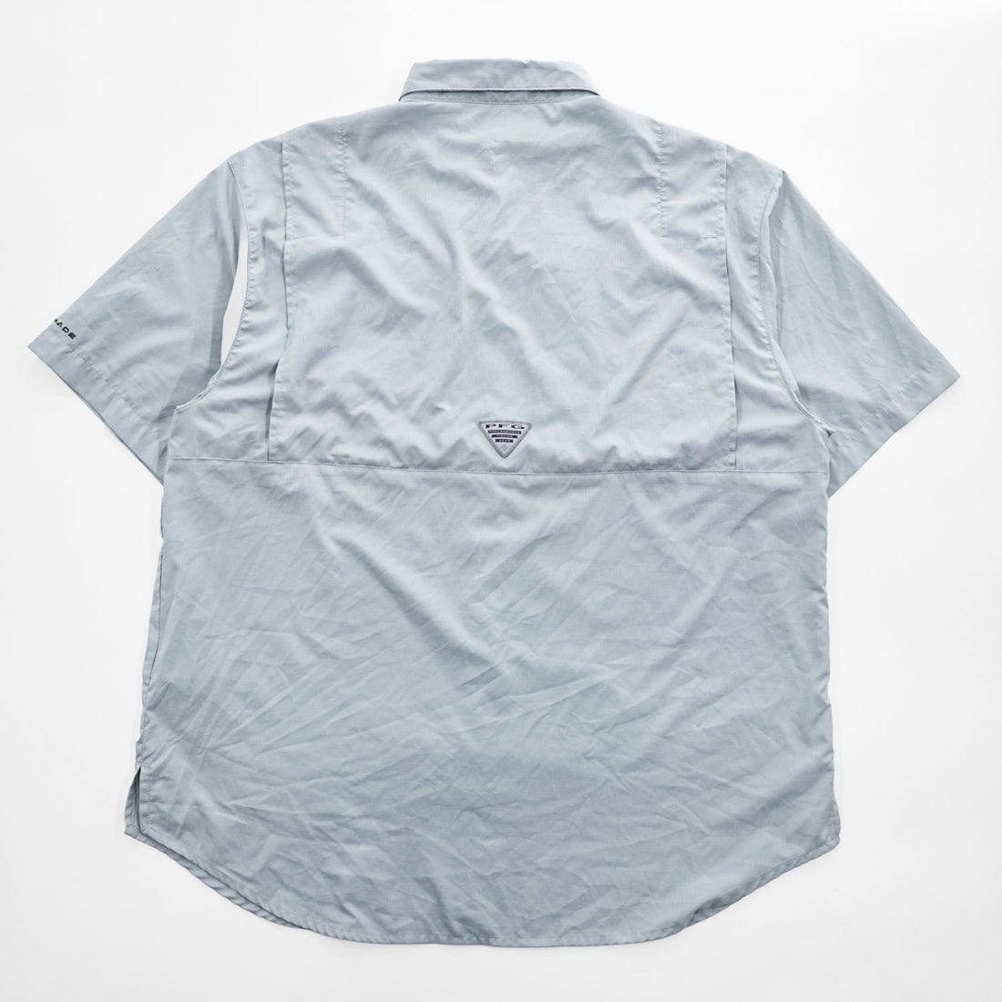 Columbia PFG 半袖 フィッシングシャツ TAMIAMI OMNI-SHADE L グレー ボタンダウン FM7266