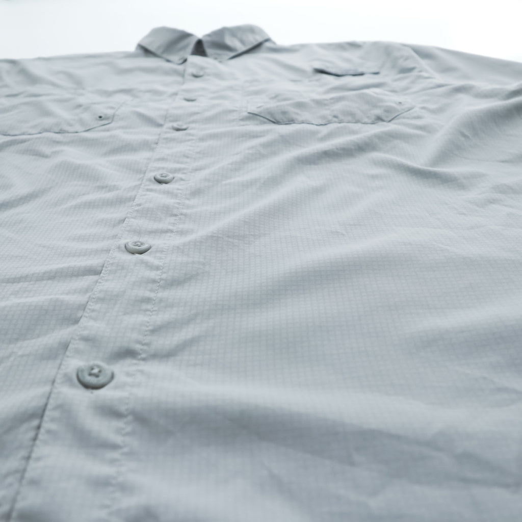 Columbia PFG 半袖 フィッシングシャツ TAMIAMI OMNI-SHADE L グレー ボタンダウン FM7266