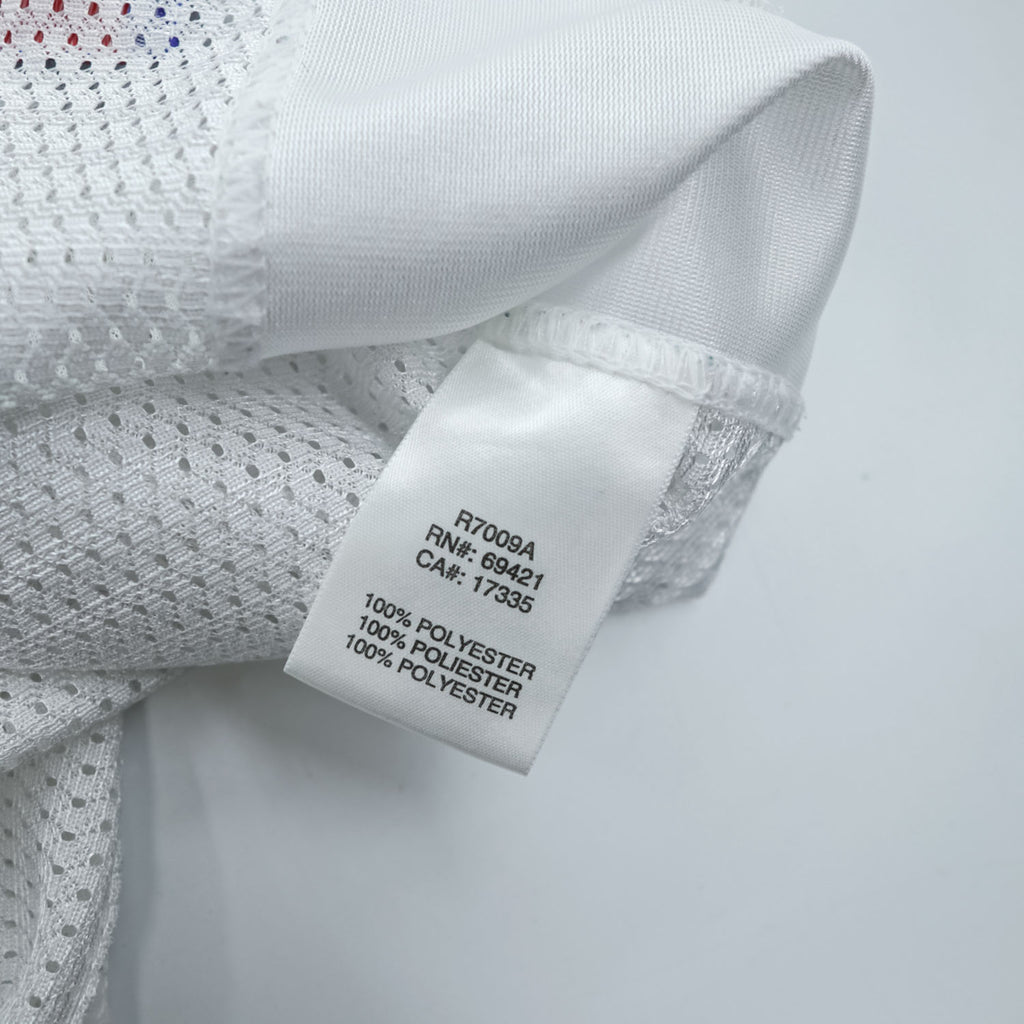 Reebok ゲームシャツ フットボールジャージ Tシャツ M ホワイト ネイビー メッシュ NFL TEXANS ナンバリング