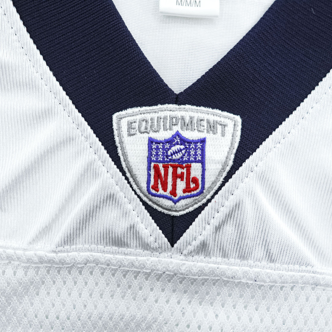 Reebok ゲームシャツ フットボールジャージ Tシャツ M ホワイト ネイビー メッシュ NFL TEXANS ナンバリング