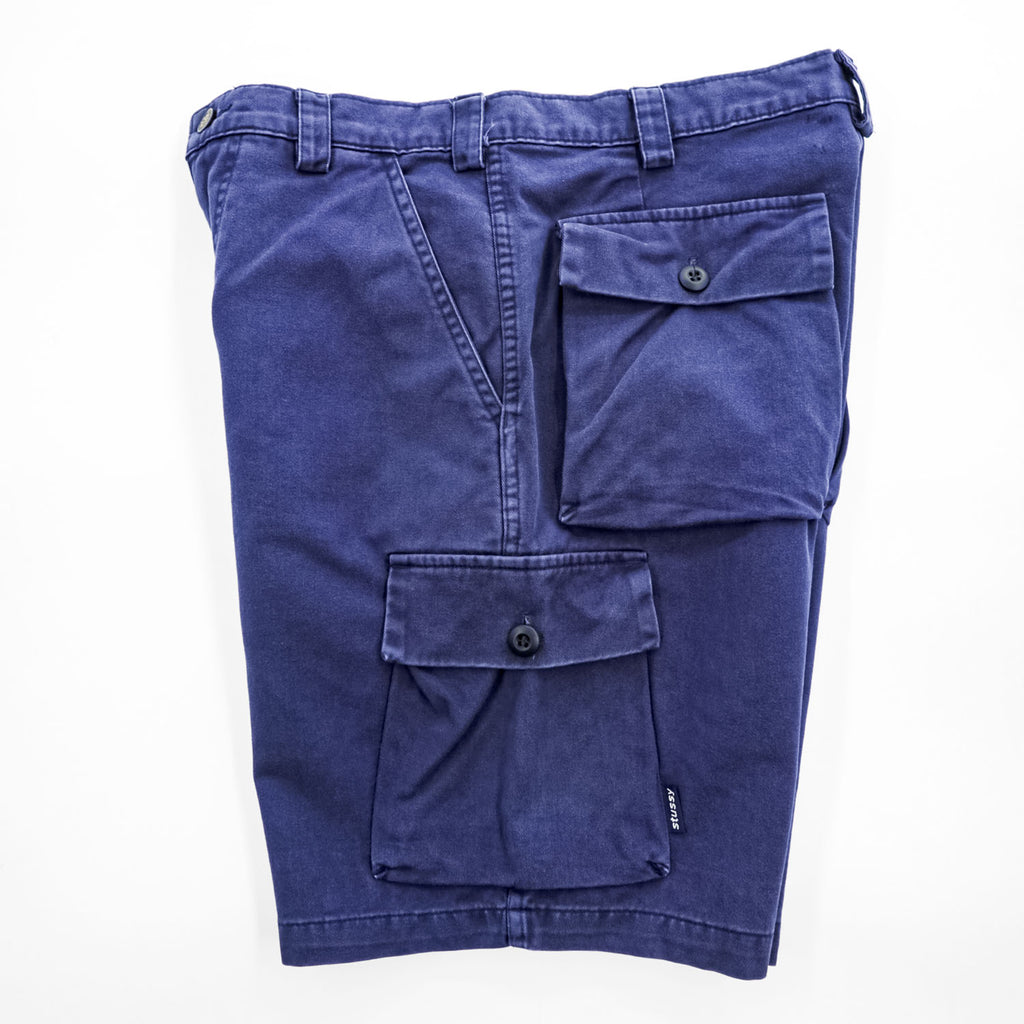 STUSSY 90年代 USA製 カーゴショーツ ショートパンツ ハーフパンツ M ネイビー 紺タグ