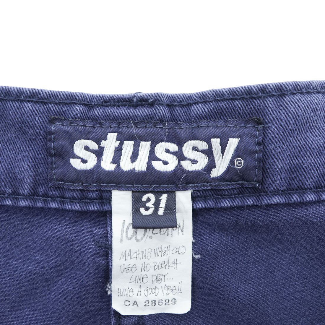 STUSSY 90年代 USA製 カーゴショーツ ショートパンツ ハーフパンツ M ネイビー 紺タグ