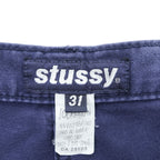 STUSSY 90年代 USA製 カーゴショーツ ショートパンツ ハーフパンツ M ネイビー 紺タグ
