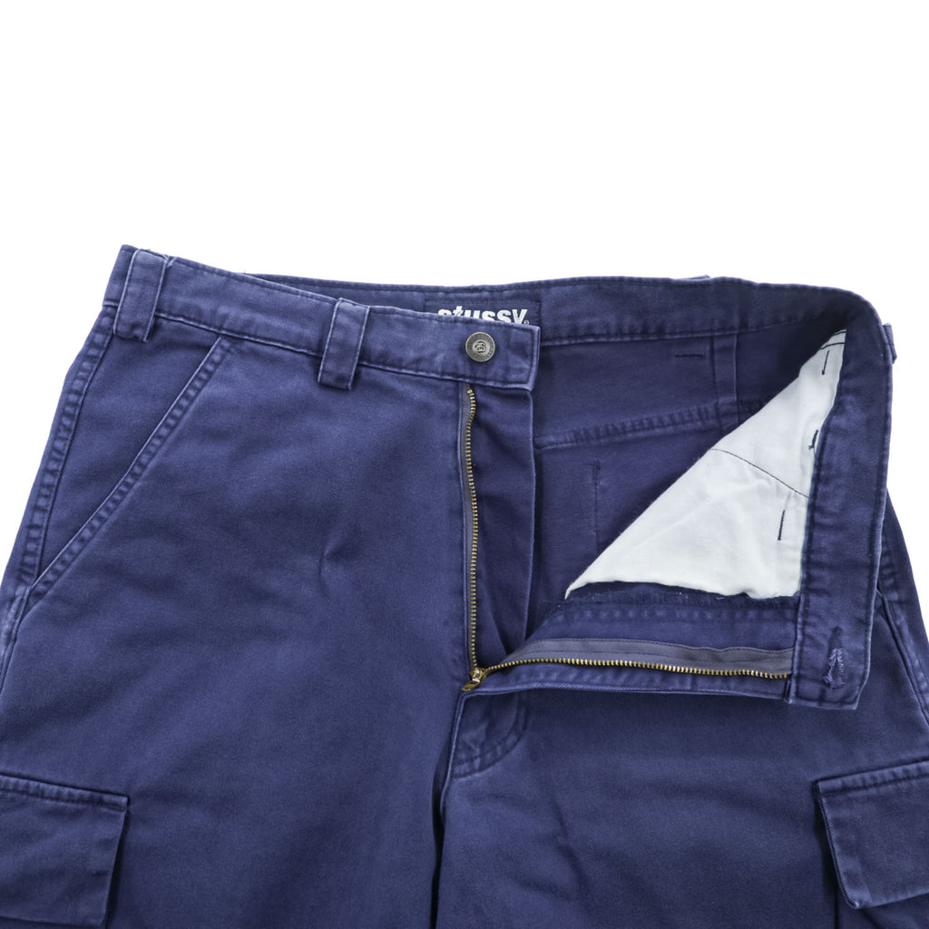 STUSSY 90年代 USA製 カーゴショーツ ショートパンツ ハーフパンツ M ネイビー 紺タグ