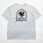 Patagonia オーガニックコットン Tシャツ M ホワイト バックプリント WILD FISH WILD WATERS