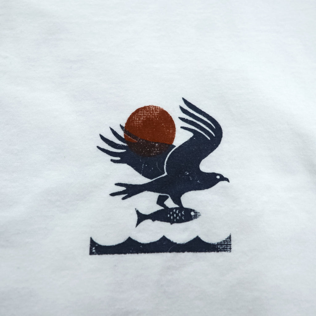 Patagonia オーガニックコットン Tシャツ M ホワイト バックプリント WILD FISH WILD WATERS
