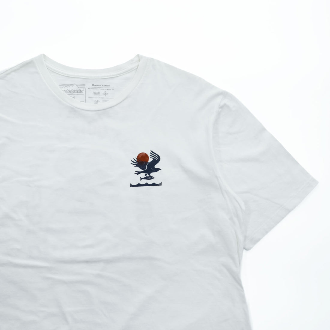 Patagonia オーガニックコットン Tシャツ M ホワイト バックプリント WILD FISH WILD WATERS