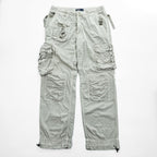 Polo Ralph Lauren 90年代 ユーティリティ カーゴパンツ パラシュートパンツ M ベージュ ドローコード マルチポケット