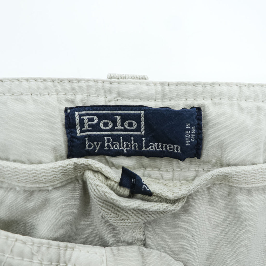 Polo Ralph Lauren 90年代 ユーティリティ カーゴパンツ パラシュートパンツ M ベージュ ドローコード マルチポケット