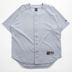 NIKE TEAM 00年代 ヴィンテージ 半袖 ベースボールシャツ L グレー ポリエステル