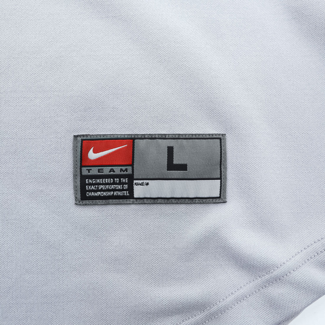 NIKE TEAM 00年代 ヴィンテージ 半袖 ベースボールシャツ L グレー ポリエステル