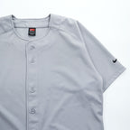 NIKE TEAM 00年代 ヴィンテージ 半袖 ベースボールシャツ L グレー ポリエステル