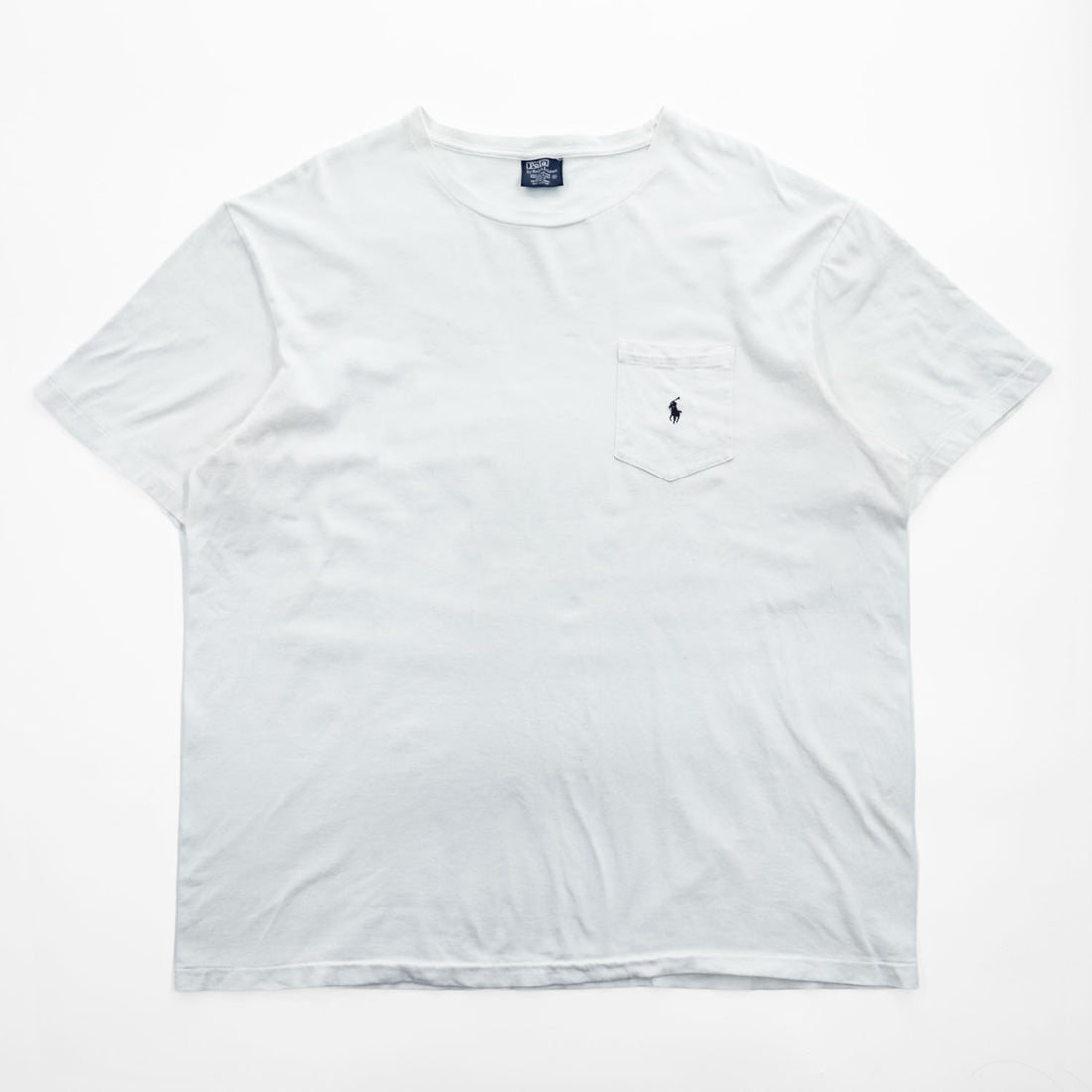 Polo Ralph Lauren 90年代  ポケットTシャツ ポケTee XL ホワイト ポニー刺繍 シングルステッチ