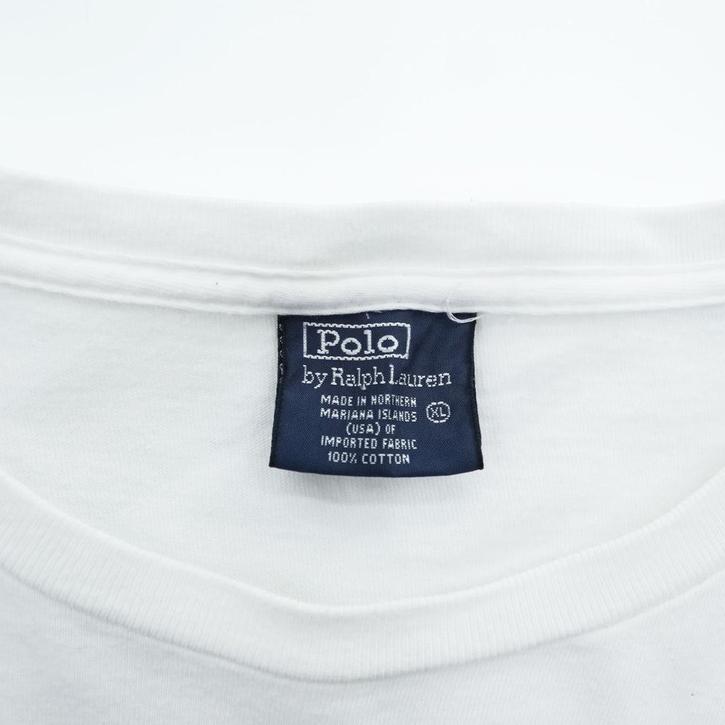 Polo Ralph Lauren 90年代  ポケットTシャツ ポケTee XL ホワイト ポニー刺繍 シングルステッチ