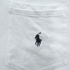 Polo Ralph Lauren 90年代  ポケットTシャツ ポケTee XL ホワイト ポニー刺繍 シングルステッチ