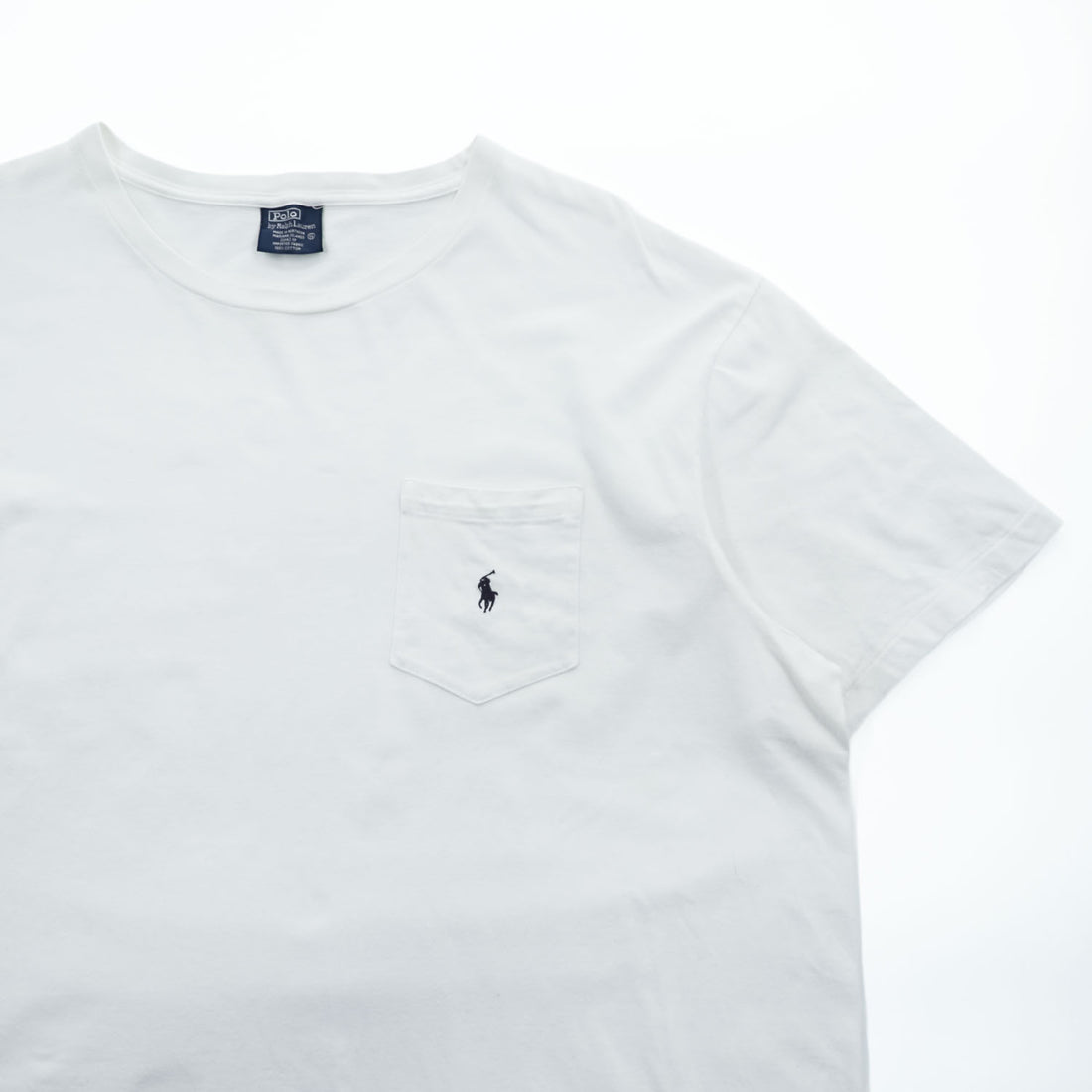 Polo Ralph Lauren 90年代  ポケットTシャツ ポケTee XL ホワイト ポニー刺繍 シングルステッチ