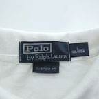 Polo Ralph Lauren ポロシャツ L ホワイト ポニー刺繍 CUSTOM FIT 鹿の子 コットン100%