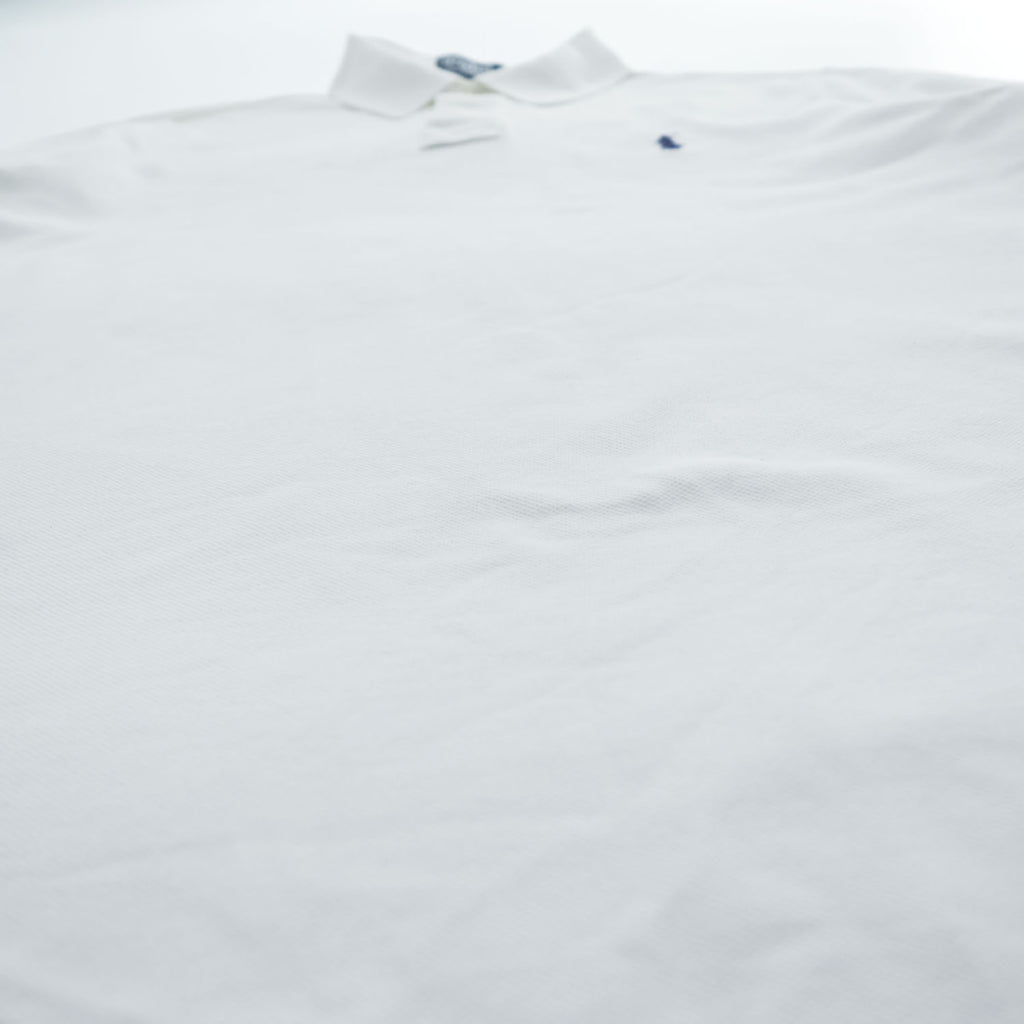 Polo Ralph Lauren ポロシャツ L ホワイト ポニー刺繍 CUSTOM FIT 鹿の子 コットン100%
