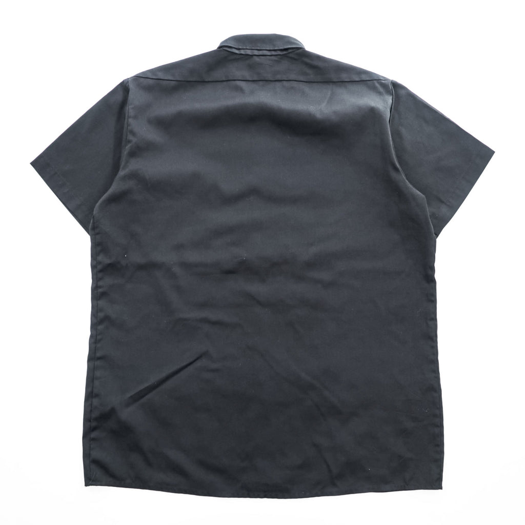 Dickies 90年代 USA製 ヴィンテージ 半袖ワークシャツ XL ブラック ダブルポケット