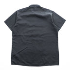 Dickies 90年代 USA製 ヴィンテージ 半袖ワークシャツ XL ブラック ダブルポケット