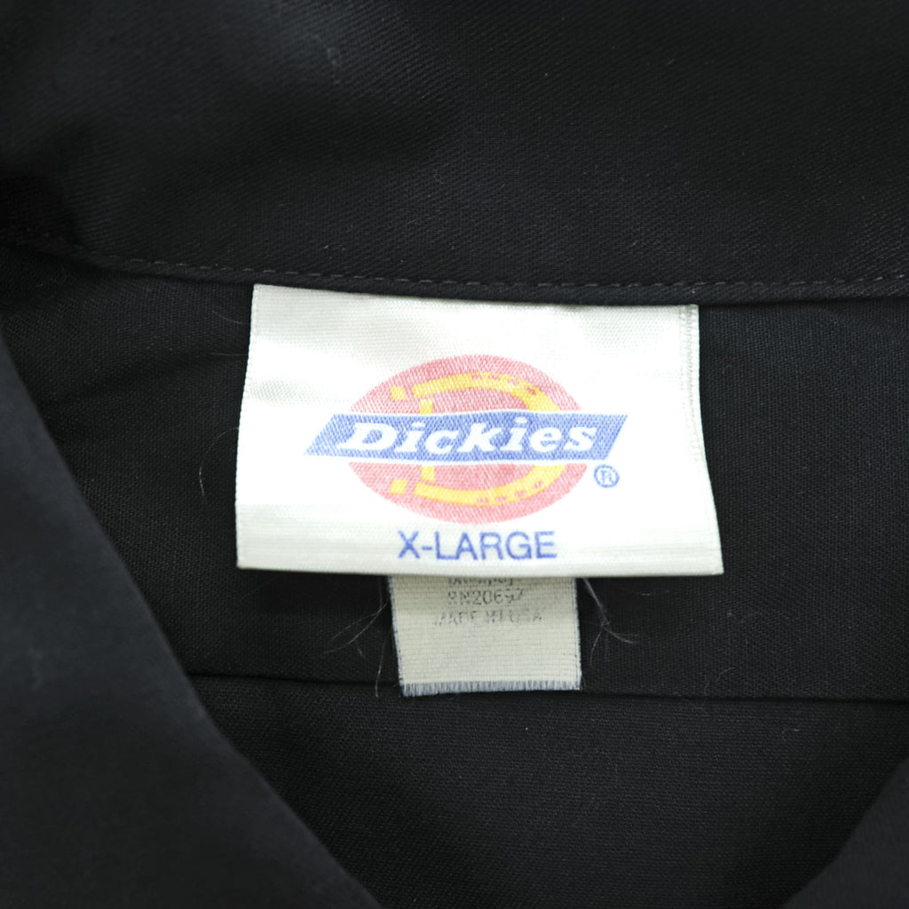 Dickies 90年代 USA製 ヴィンテージ 半袖ワークシャツ XL ブラック ダブルポケット